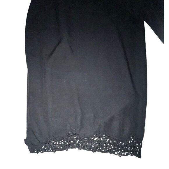 Wrap Pants Uluwatu Size L Black Hand Made Balinese Cutwork Lace Bottom RARE - Picture 3 of 10